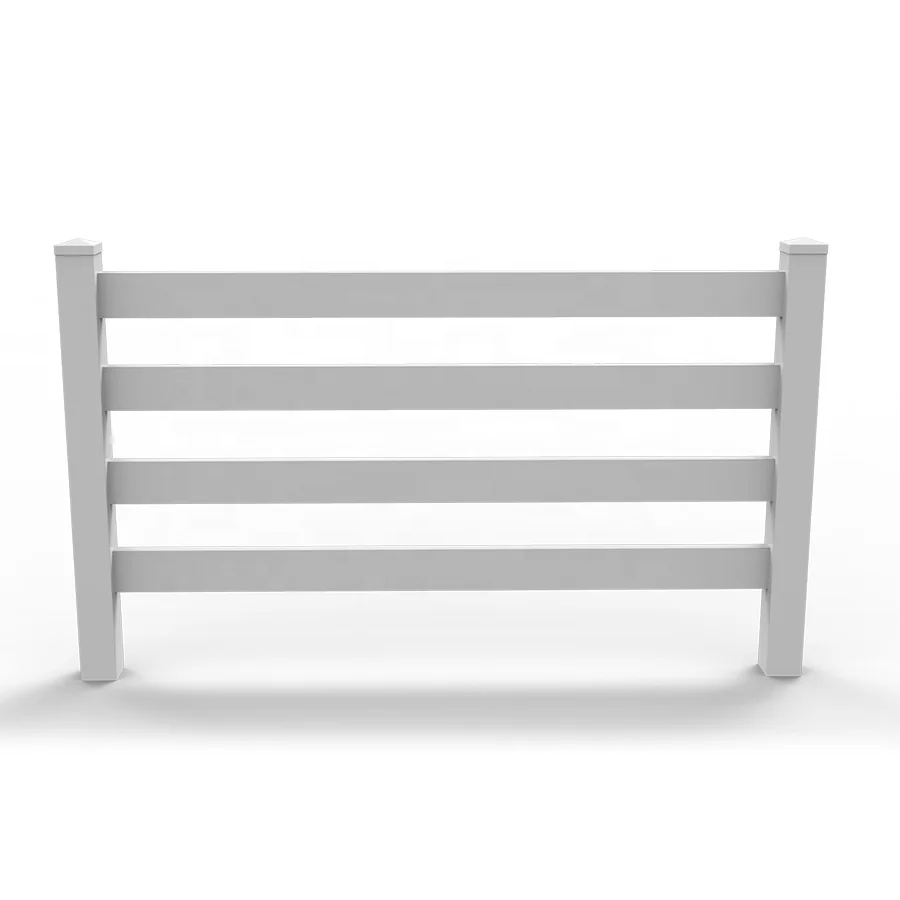 white plastic fence 4 rail horse, vinyl pvc horse fence