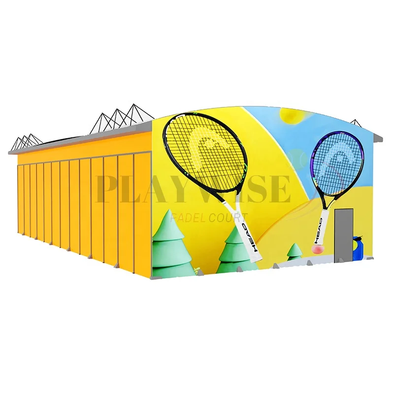 Открытый Теннисный корт Padel панорамный с крышей