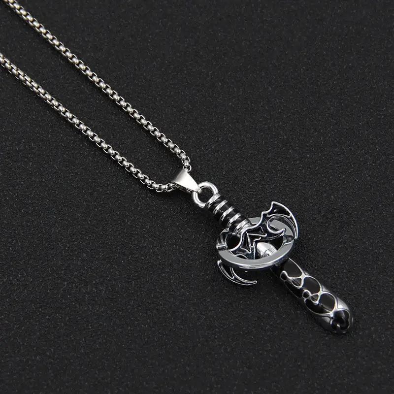 2023 New trend mens accessories hip hop necklace y2k stainless steel long hip hop accessories