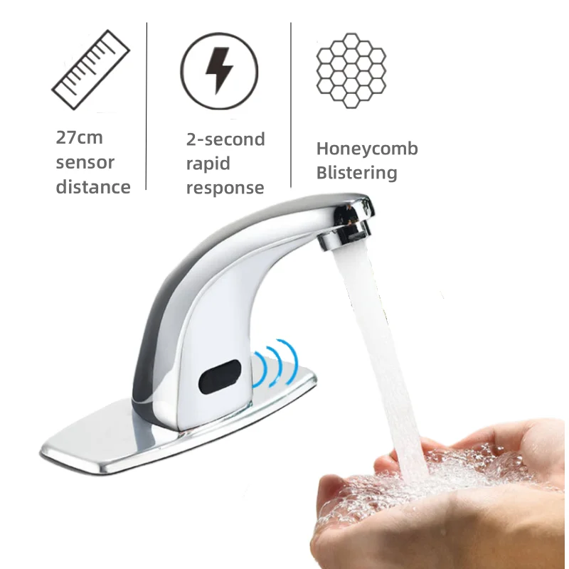 Wholesale Modern Automatic Smart Touchless  Sense Water Bathroom Sink  Faucets with LED Display