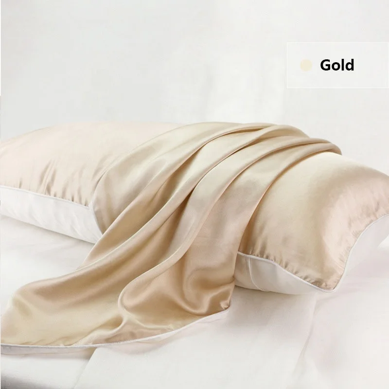 Bindi Solid Color 100 Silk Satin Single-Sided Silk Breathable Pillow Cover 19moomi Silk Sleeping Pillow Case