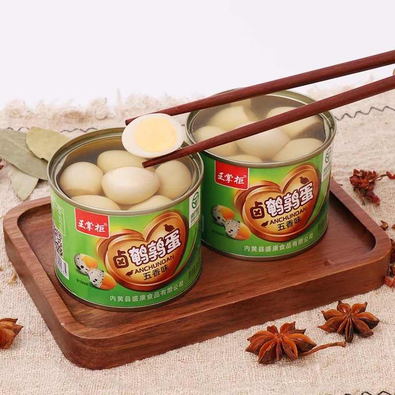 Peel them quail egg canned hot pot ingredients of plain bottled malatang ingredients instant boiled quail eggs