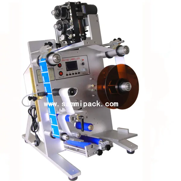 Electric Semi-Automatic Small round Bottle Ampoule Vial Labeling Machine for Food Packaging in Wood Cartons New Condition