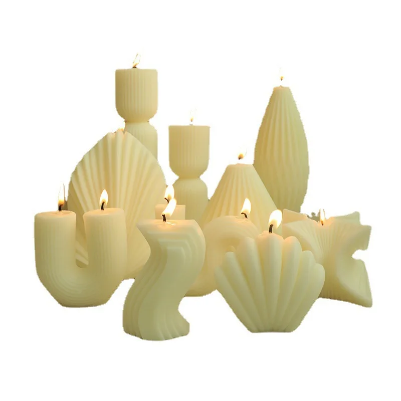 luxury soy wax handmade eco-friendly organic scented shape art candle