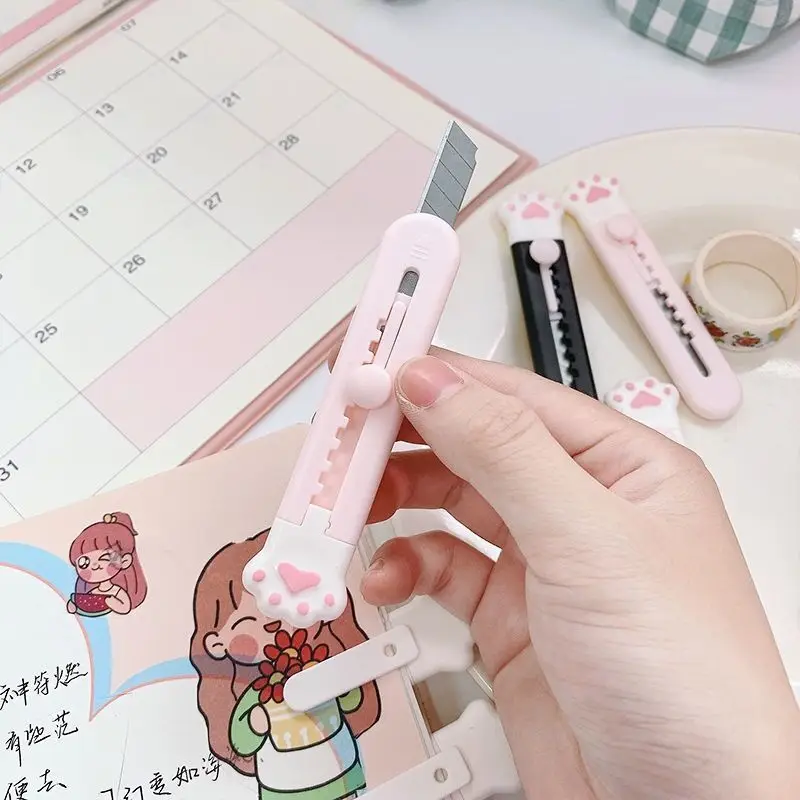Cute Knife Kawaii Art Cutter Knife Student Art Supplies Tools Stationery School Supplies Mini Box Cutter