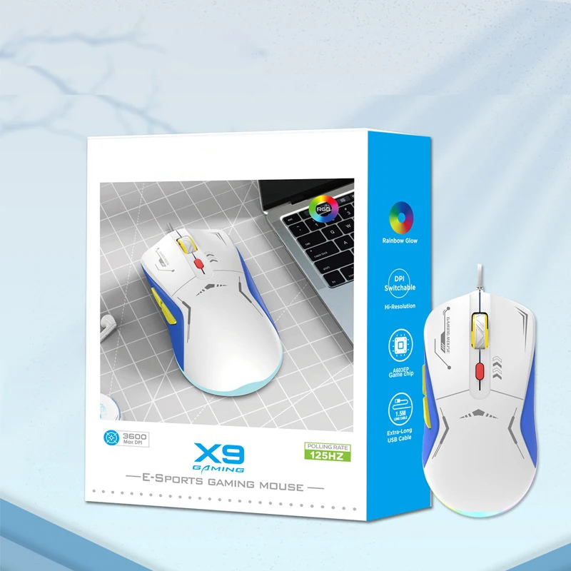 RGB Gaming Mouse Backlight Ergonomics USB Wired Gamer Mouse Flank Cable Optical Mice Gaming RGB Mouse