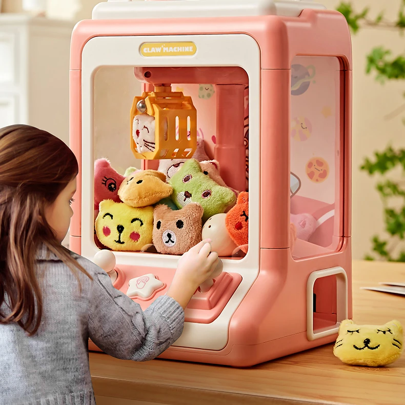 Arcade Claw Game Machine 10 Mini Plush Toys Music and Light Party Birthday Toys Gifts for Kids
