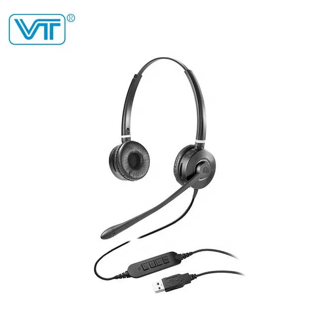 
Call Center Computer USB Headset with Noise Cancelling Microphone 