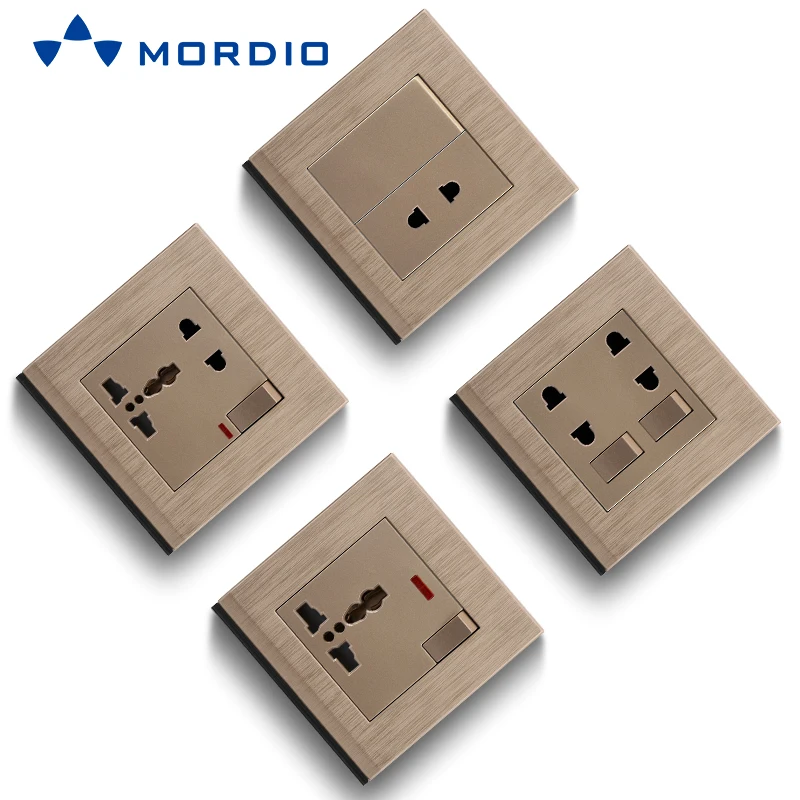K2 Factory manufacture various gold grey black electric socket light switch wall switch socket