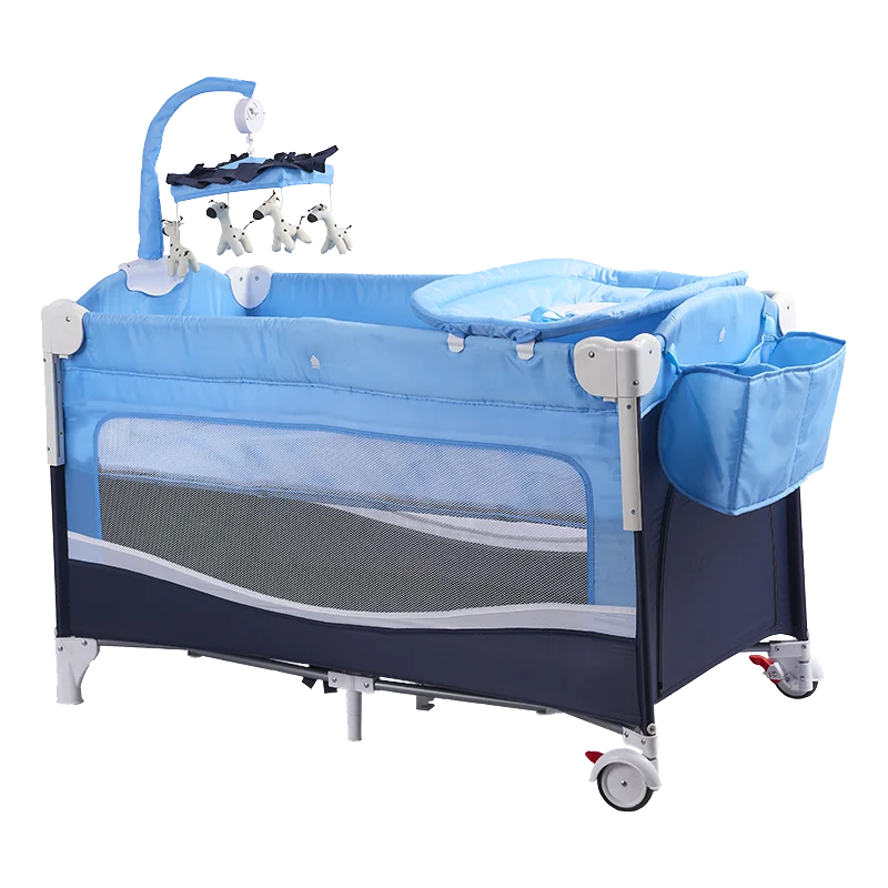 Metal Portable Practical Newborn Baby Cot Folding Baby Cribs Swing Baby Bed