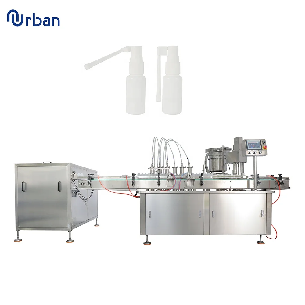 Автоматический высокоскоростной назальный спрей, машина для наполнения, закупорки и маркировки бутылок, для спрея