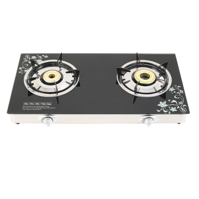 CE certificated 2 burners glass Table cooker and  Gas Burner gas stove