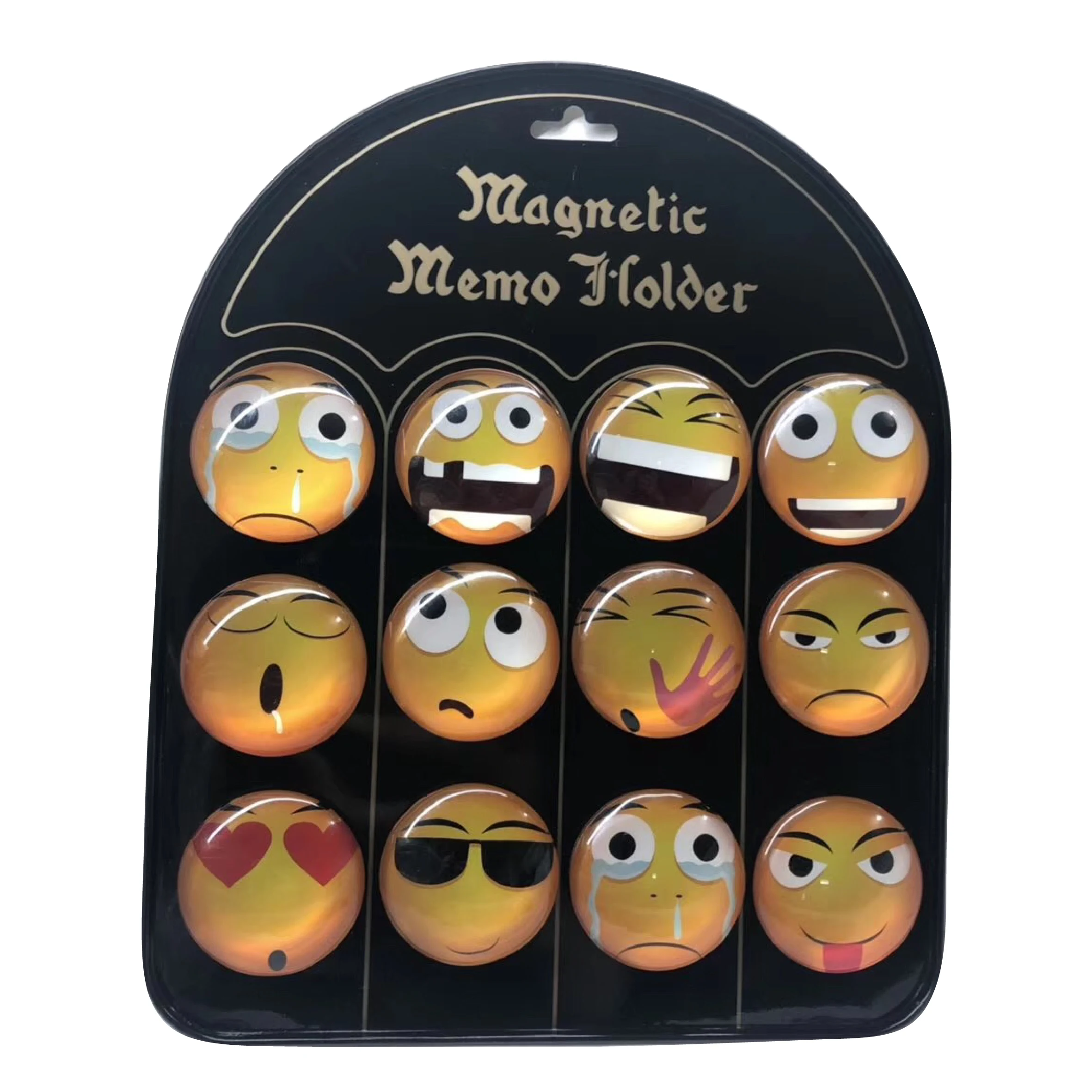 custom magnetic emojis fridge magnet on refrigerator ,  smiling face round dome fridge magnet sticker