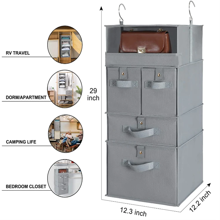 Hanging Shelves for Wardrobes 6-shelf Hanging Closet Organizer Promotional Hanging Storage Bag