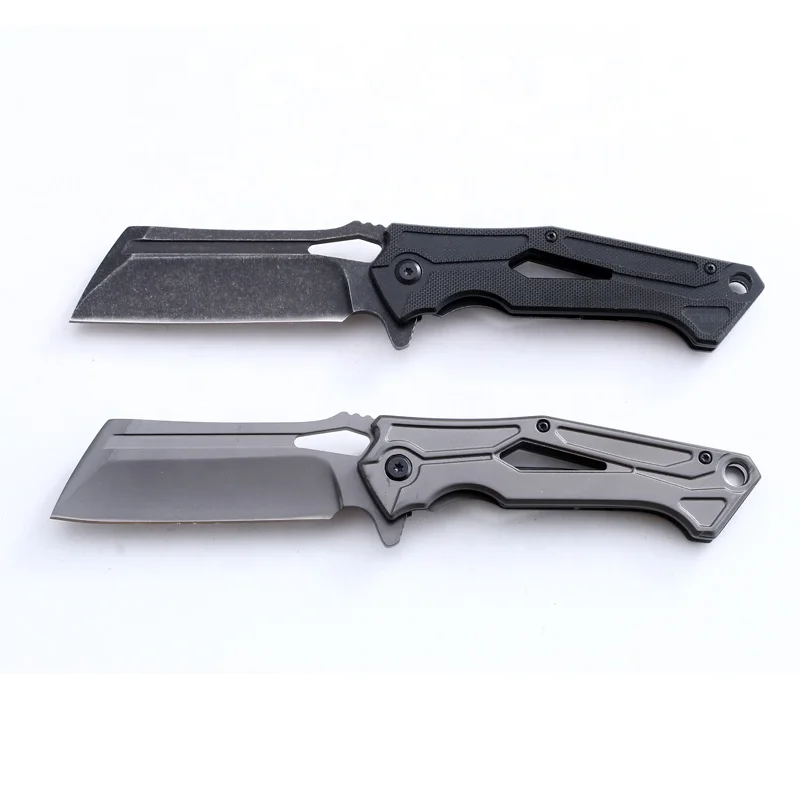 Stainless Steel Blade and G10 Handle in Wash Stone Survival Pocket Knife Outdoor Knife