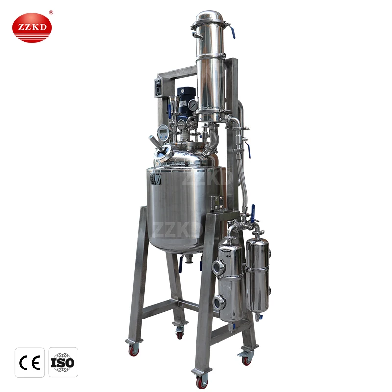 CE Customizable 50l 100l 200l Hemp Oil Purification Fully Jacketed Reactor Stainless Steel for Decarboxylation Reaction