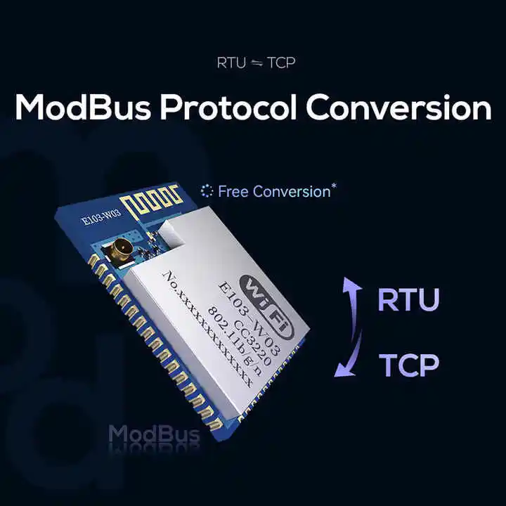 Оригинальный E103-W03 2 4 ~ 484 ГГц Поддерживает последовательный порт mqtt с низким энергопотреблением к Wi-Fi модулю и релейный модуль антенной PCB