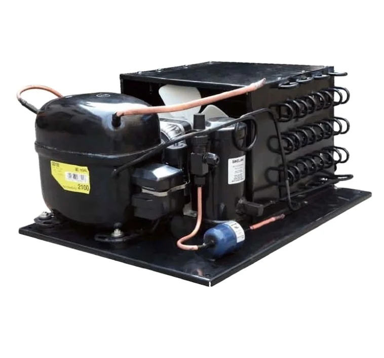 1/3 HP R404A 110V Small Refrigeration Compressor condensing Unit For Showcase
