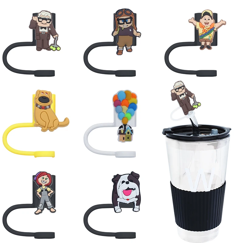 8mm Straw Topper New Wholesale Custom Cartoon Straw Toppers wholesale Straw Topper Accessory  Silicone