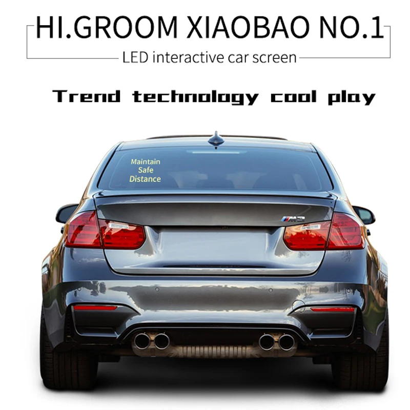 Wifi Control RGB Car Model Window Display Stand Multi-Functio Car LED Advertising Display Screen