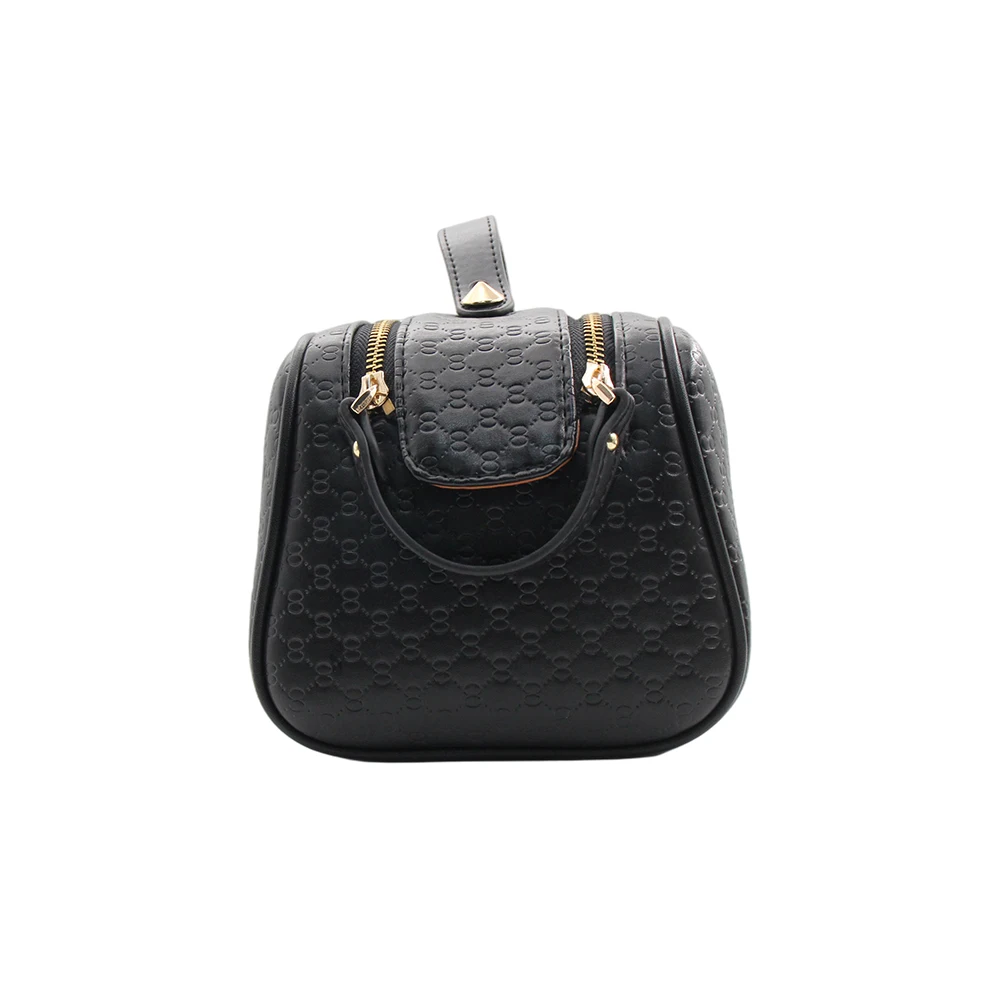 Double Zipper Custom Logo Dopp Kit Travel Makeup Organizer Cosmetic Case