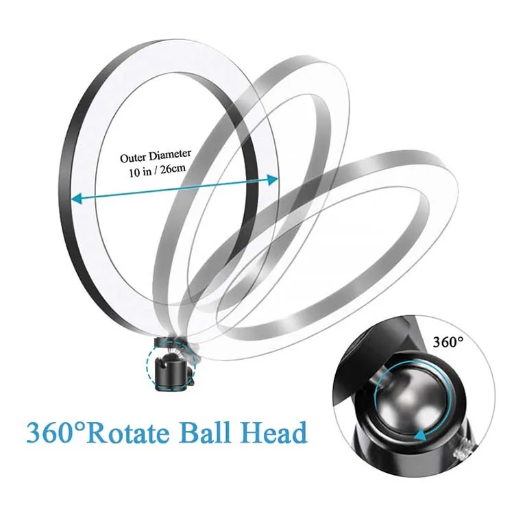 
Rechargeable Clip-on Fill In 120 Led Selfie Ring Light Lamp 3 Level Brightness For Make Up And Night Light 