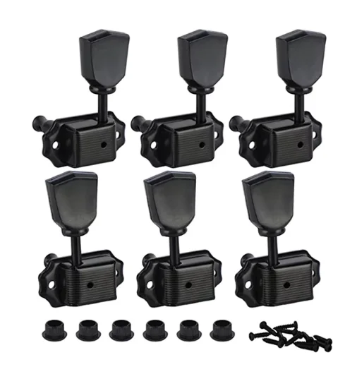 Black 6 in line Deluxe Vintage Keystone Style  Machine Heads Guitar Tuning Pegs for LP Electric Guitar