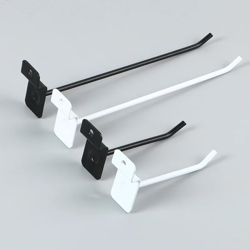 supermarket shelf metal display hook powder coated white or black color