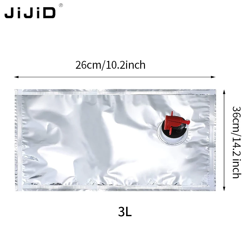 JiJiD Aseptic Coffee Milk Juice Water Red Wine Pack Plastic Bag In Box 3l 5l With Spout Tap