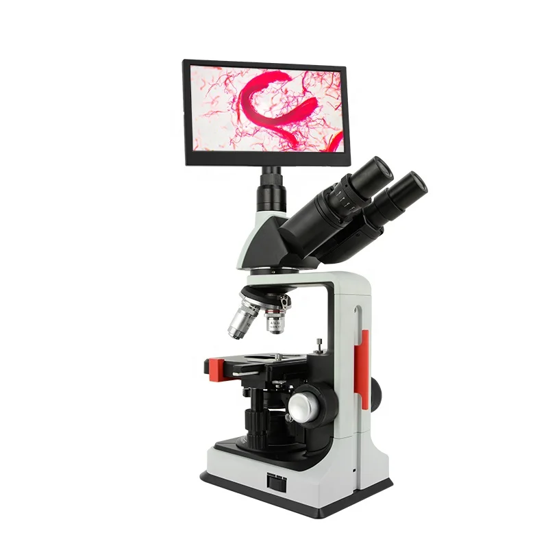 EOC laboratory 1000X 1600X 4K biological lcd biological student school lab digital optics microscope price with lcd screen