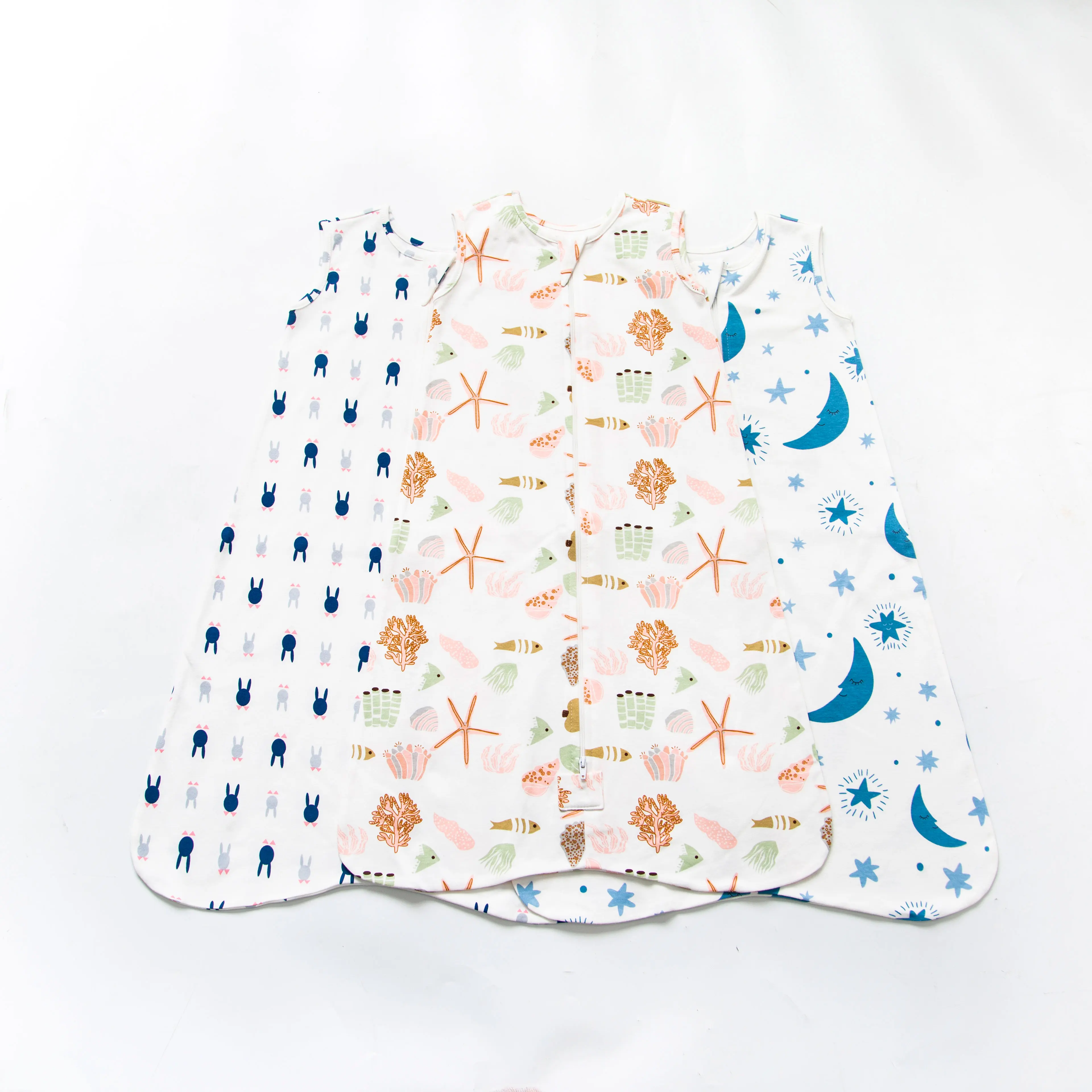 0.5 TOG Pure Knitted Cotton Soft and Comfortable Spring Summer Baby Products Sleep with Double way Zipper