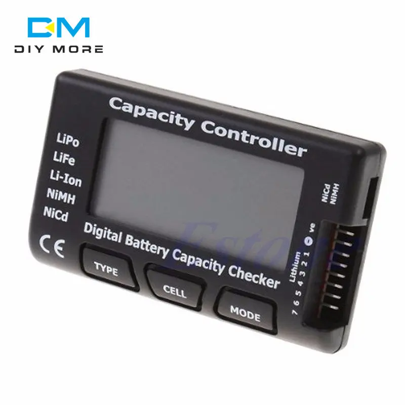 7 Digital Battery Capacity Tester Battery Checker Controller LCD for LiPo LiFe Li-ion NiMH Nicd Cell Meter