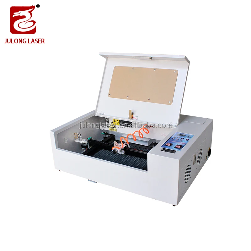 Julong Multi-Material Compatibility 3020 Co2 laser machine Pet Tag Engraving Machine for rubber stamp making machine