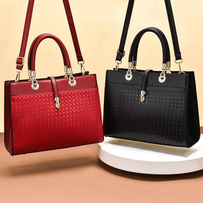 Fashion handbag for women large capacity simple trend woven lady shoulder bag hand bags