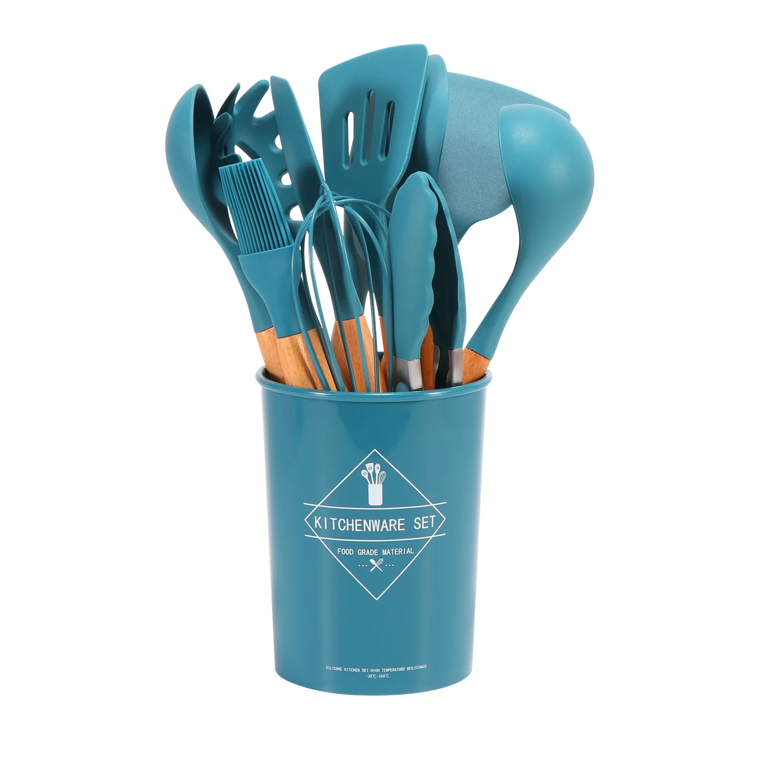 Wholesale 16 Piece Set Home Kitchen Sets and Cuttings Board Storage Bucket Kitchen Gadget Set Silica Gel Kitchen Utensil