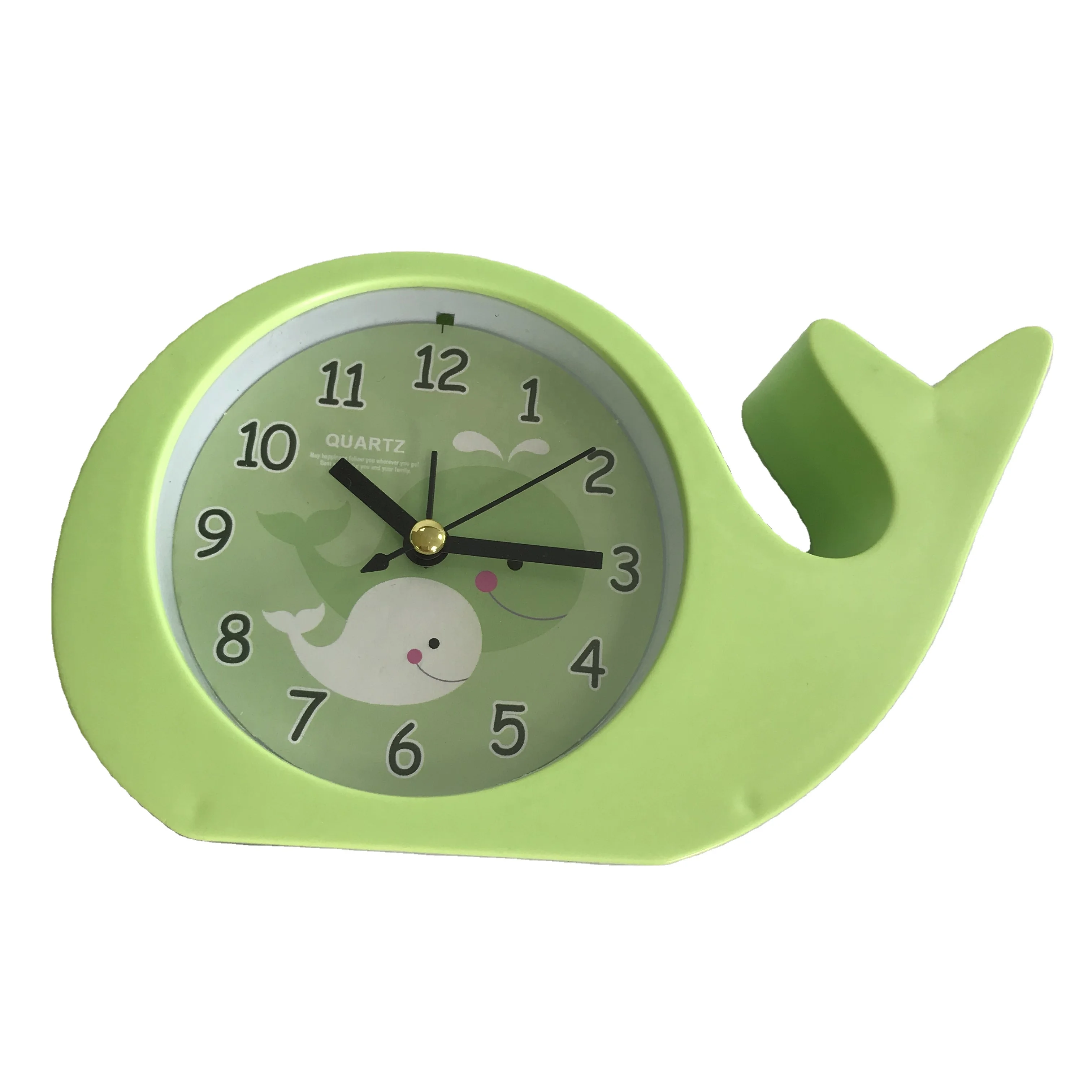 17cm whale animal shaped Plastc kids alarm clock