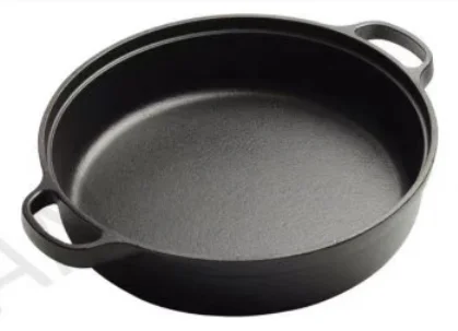 new enameled cast iron dutch oven  iron cast wok with wood lid cover