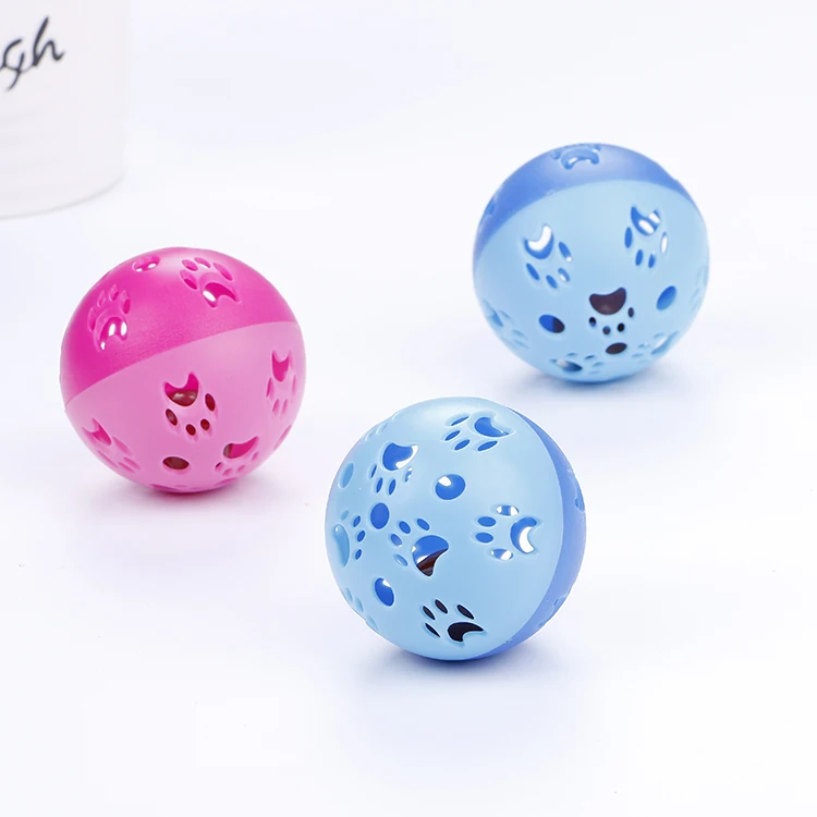 Different Colours Tinkle 5cm Bell Bal Plastic Lovely Cheap Cat and Dog Toy Ball