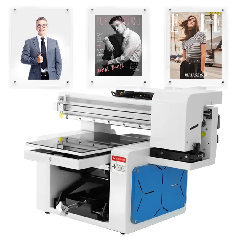 Uv Printer A4 Flatbed for Glass Wood PVC Leather Acrylic Phone Case Inkjet Large Format Small Glass Perfume Bottle Uv Printer