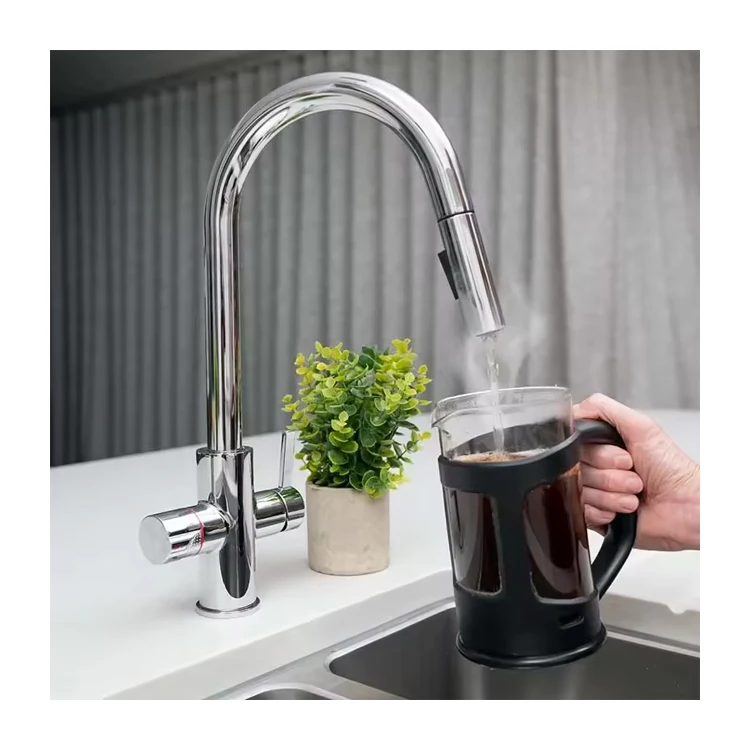 Iwater Child Safety Lock 4 In 1 Pull Out Boiling Water Faucet Instant Hot Water Tap