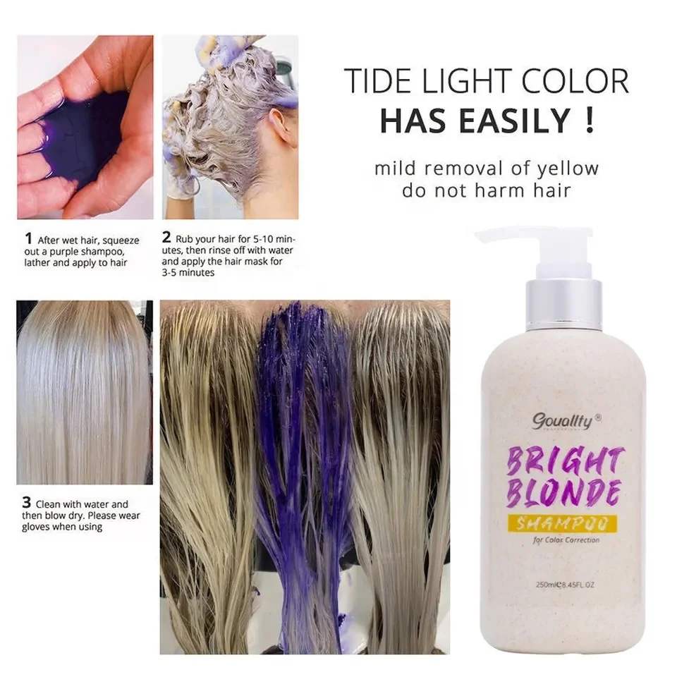 Custom Label Organic No Yellow Purple Hair Shampoo Brands