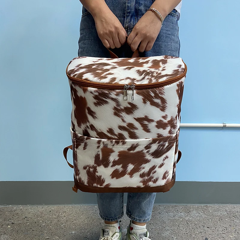 Wholesale Custom Picnic Lunch Camping Printed Waterproof Backpack Insulated Cooler Bag