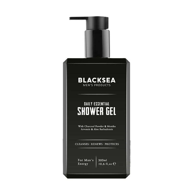 Оптовая продажа, индивидуальная торговая марка, мужской уход, Натуральный Бамбуковый Уголь, жидкость для очистки, ванночка, органический гель для душа