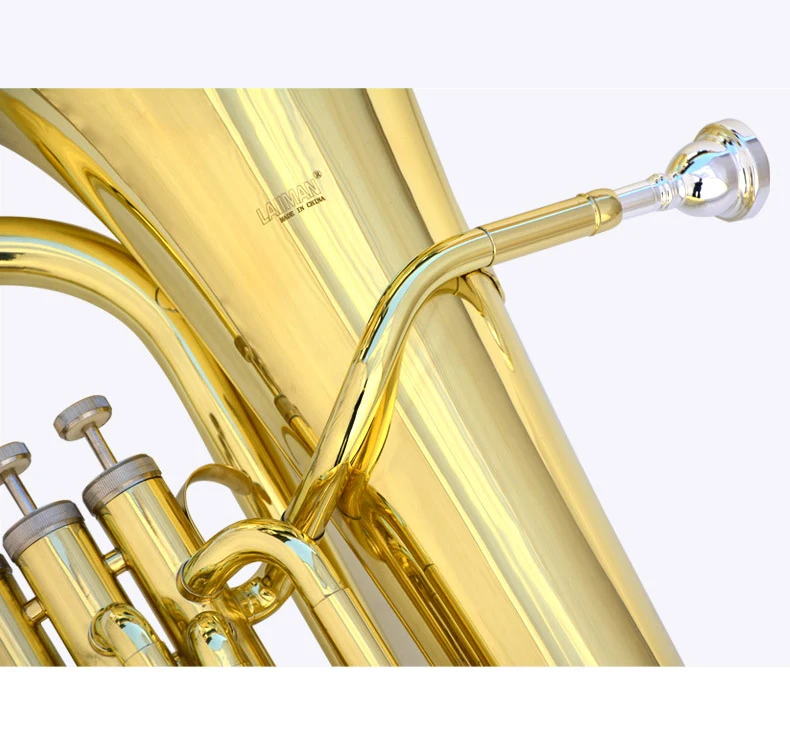 Factory Price Gold Lacquer  Brass Bb Professional  Euphonium Compensating