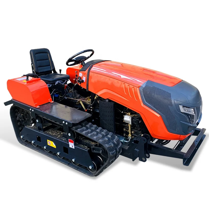 CE Approved Agriculture 50hp Ride on 4 Cylinders Diesel Power Rotary Tiller Cultivator Farm Crawler Tractor Machine ripper for tractor