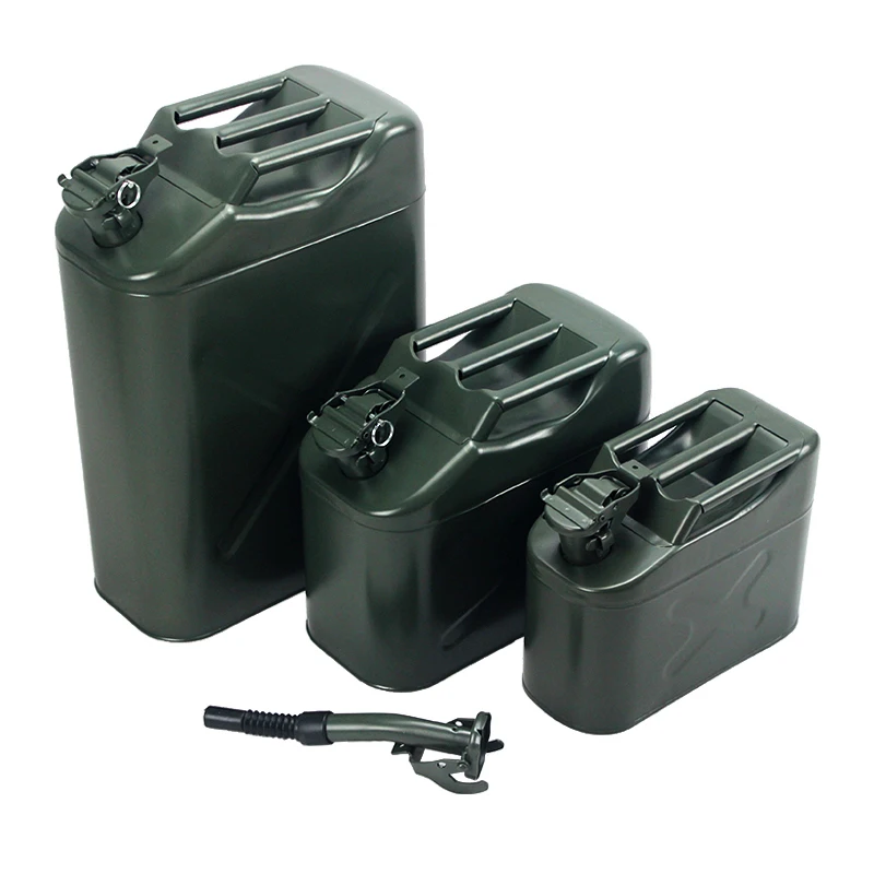 Steel Military Gasoline Fuel Tank Petrol Jerrycan 5 liter 5 Gallon Gal Oil Jerry Can