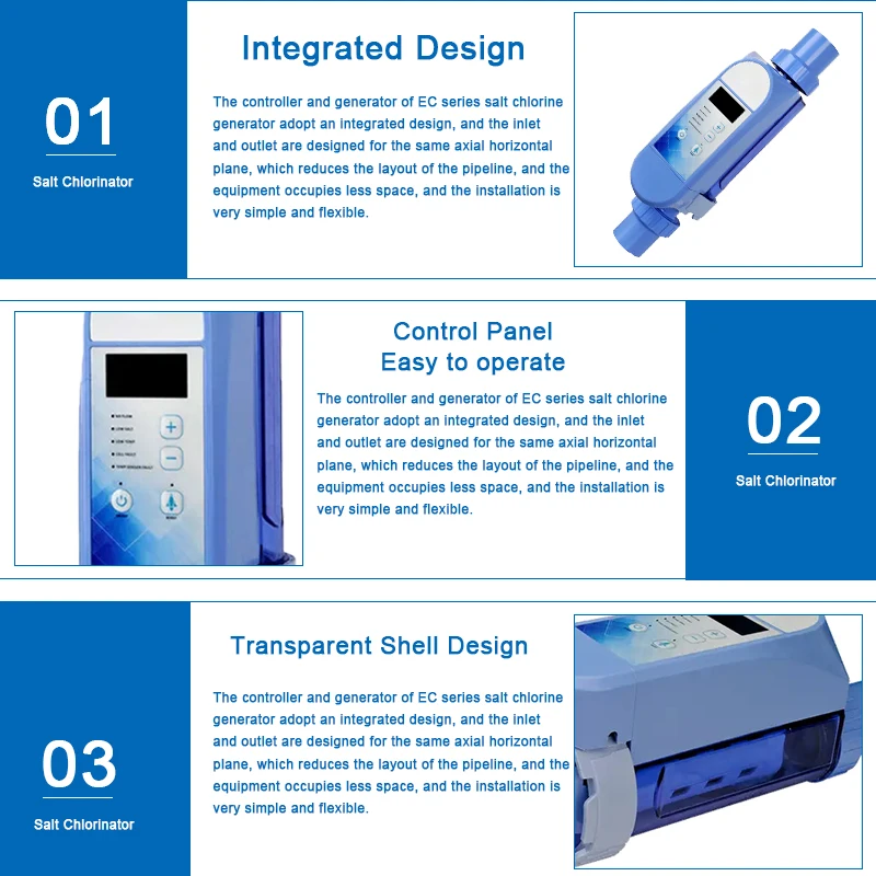 HOTOOK High Quality Outdoor Swimming Pool Salt Chlorine Generator Cell Accessory for Pool Chlorination