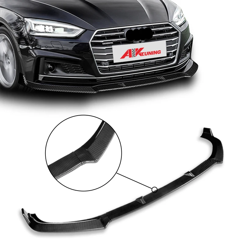 For 2017 2018 2019 2020 audi a5 s5 b9 parts accessories bodykit carbon fiber front lip spoiler splitter diffuser wing body kits