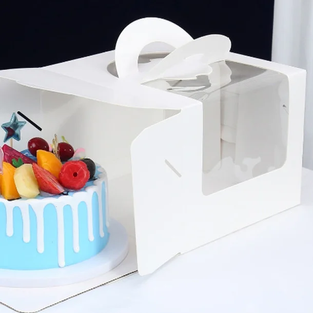 10 X 10 X 8 Custom Cake Boxes With Logo Rectangle Cake Box Supplier For Tall Cake Packaging