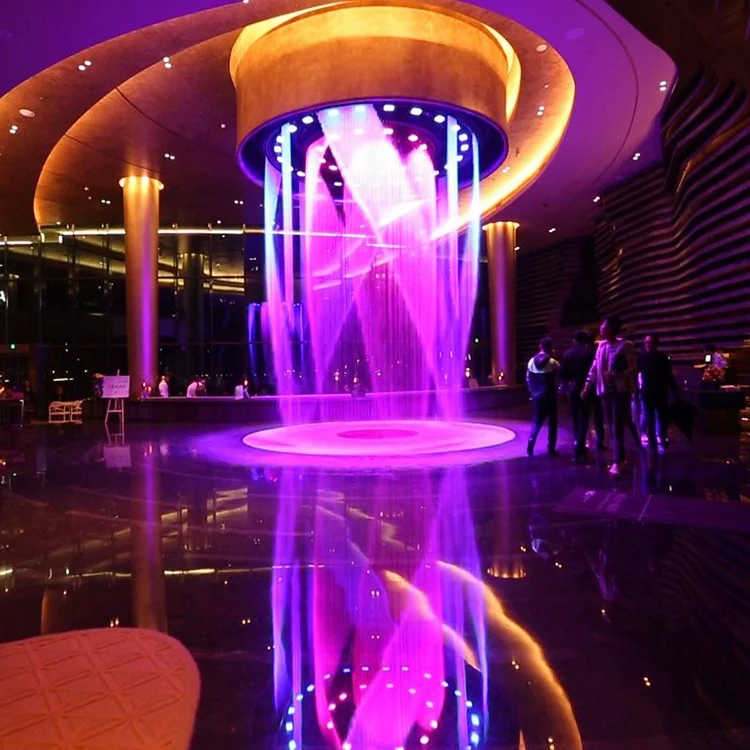 Программируемая цифровая водная занавеска из нержавеющей стали, авточертежи cad, фонтан для зала